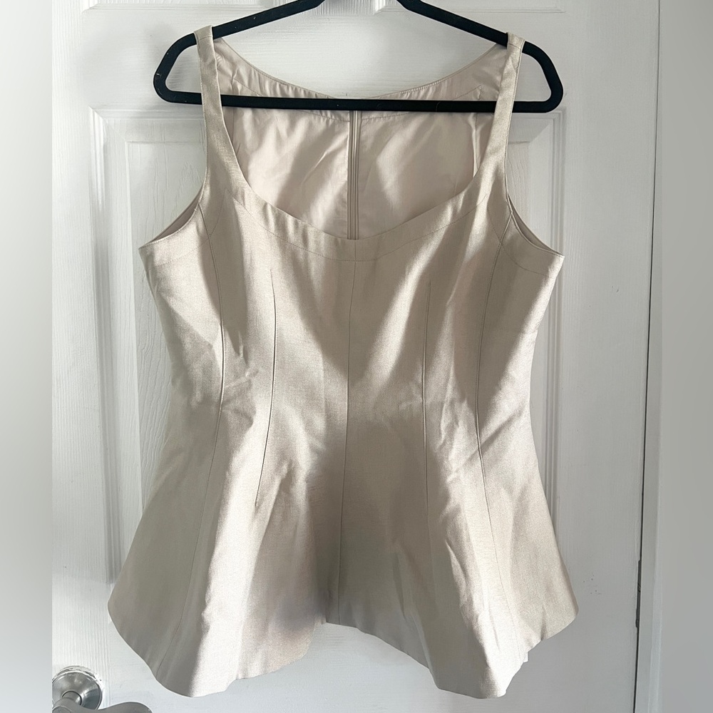 Commense Back Zipper Peplum Flare Top - Picture 11 of 15
